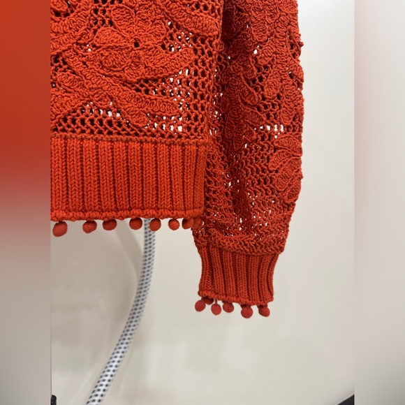 FARM Rio Red Crochet Knit Cardigan - Picture 8 of 10